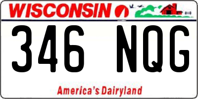 WI license plate 346NQG