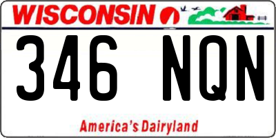 WI license plate 346NQN