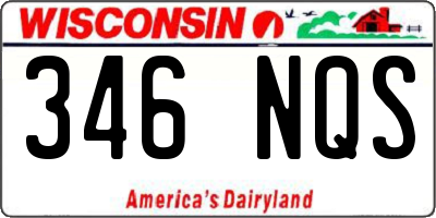 WI license plate 346NQS