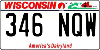 WI license plate 346NQW