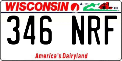 WI license plate 346NRF