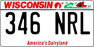 WI license plate 346NRL