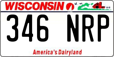 WI license plate 346NRP