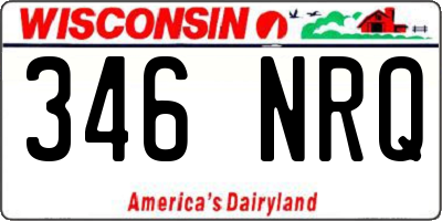 WI license plate 346NRQ