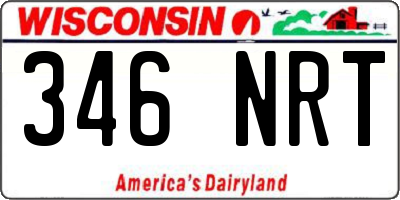 WI license plate 346NRT