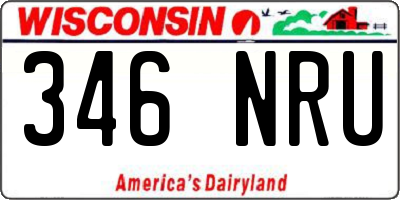 WI license plate 346NRU