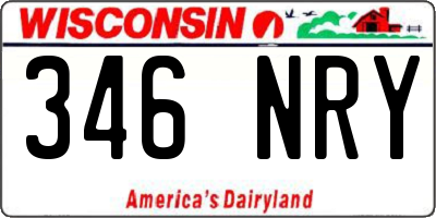 WI license plate 346NRY
