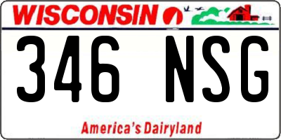 WI license plate 346NSG
