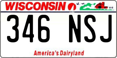 WI license plate 346NSJ