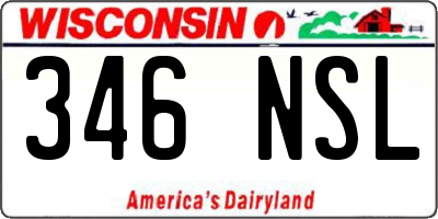 WI license plate 346NSL