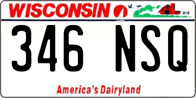 WI license plate 346NSQ