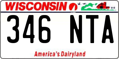 WI license plate 346NTA