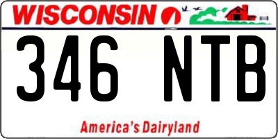 WI license plate 346NTB