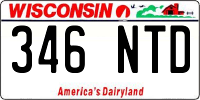 WI license plate 346NTD