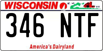WI license plate 346NTF
