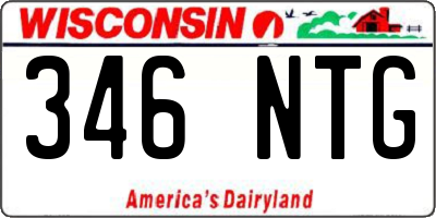 WI license plate 346NTG