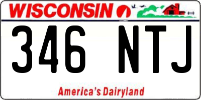 WI license plate 346NTJ