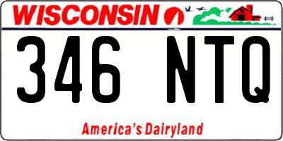 WI license plate 346NTQ