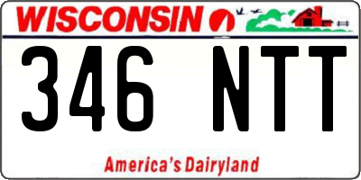 WI license plate 346NTT