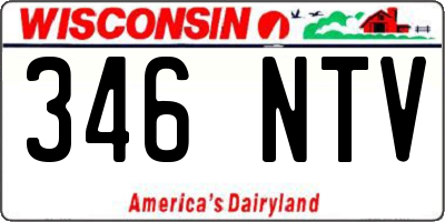 WI license plate 346NTV