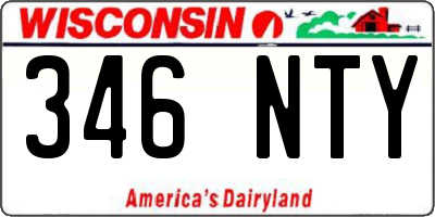 WI license plate 346NTY