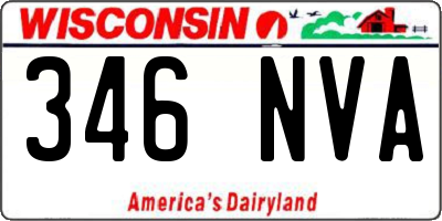 WI license plate 346NVA