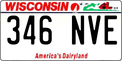 WI license plate 346NVE