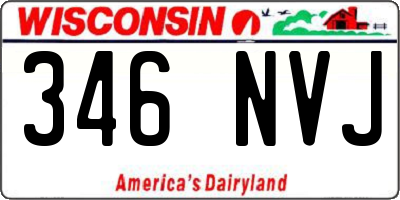 WI license plate 346NVJ
