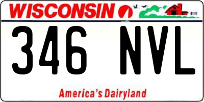 WI license plate 346NVL