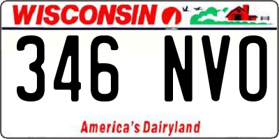WI license plate 346NVO