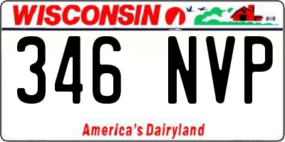 WI license plate 346NVP