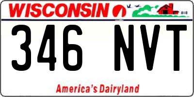 WI license plate 346NVT