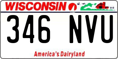 WI license plate 346NVU