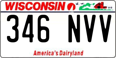 WI license plate 346NVV