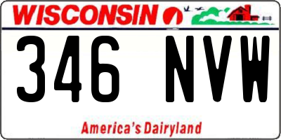WI license plate 346NVW