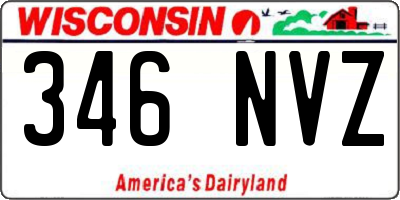 WI license plate 346NVZ