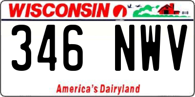 WI license plate 346NWV