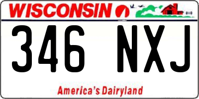 WI license plate 346NXJ