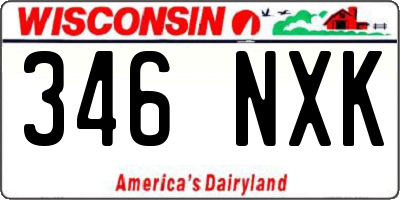 WI license plate 346NXK
