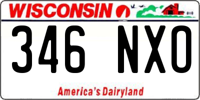 WI license plate 346NXO