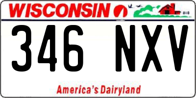 WI license plate 346NXV