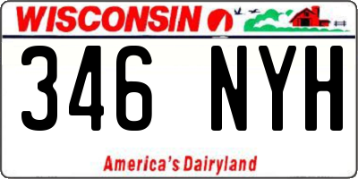 WI license plate 346NYH
