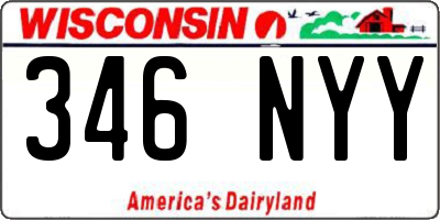 WI license plate 346NYY