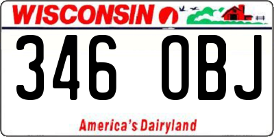 WI license plate 346OBJ