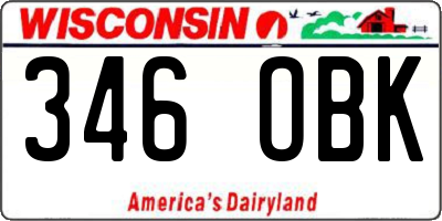 WI license plate 346OBK