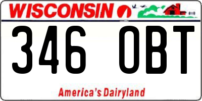 WI license plate 346OBT