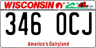 WI license plate 346OCJ