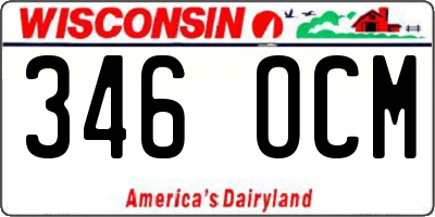 WI license plate 346OCM