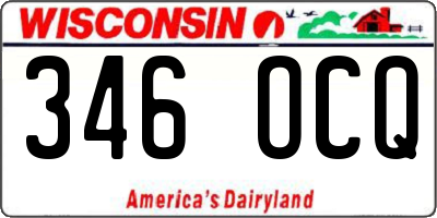 WI license plate 346OCQ