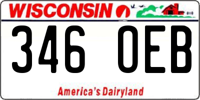 WI license plate 346OEB